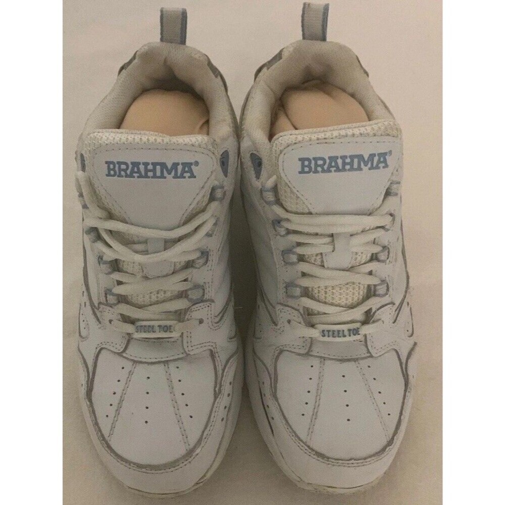 Brahma Mary Steel Toe Low Work Shoe White Sneakers Womens SZ 10 ASTM F2413-05